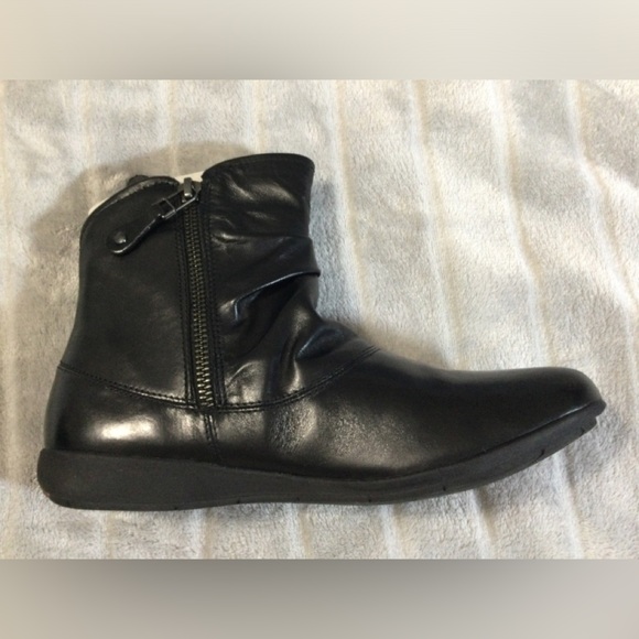Josef Seibel Faye 5 Black Leather Ankle Boot EU 37 US 6 to 6.5 - Picture 10 of 11